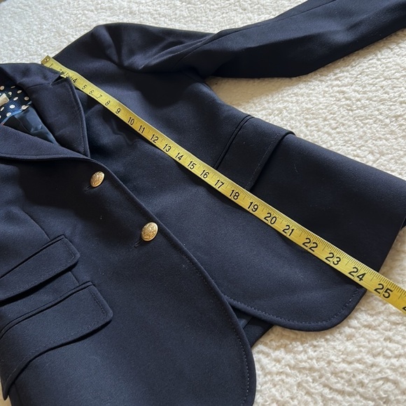 J Crew Schoolboy Wool Blazer Blue Size 0 - Picture 6 of 11